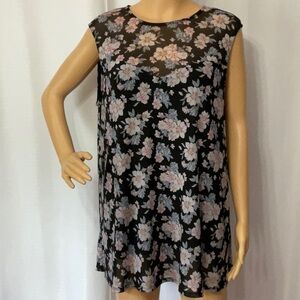 Apt.9 Women Floral Sleeveless Tops Size XXL